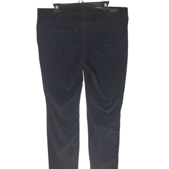 LIZ CLAIBORNE Corduroy Pants Size 14 Black Classic Fit Skinny #Office #Casual - Picture 2 of 9